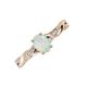 3 - Stacie Desire Oval Cut Opal and Round Lab Grown Diamond Twist Infinity Shank Engagement Ring 
