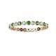 2 - Valerie 2.40 mm Green Garnet and Lab Grown Diamond Eternity Band 