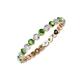 3 - Valerie 2.40 mm Green Garnet and Lab Grown Diamond Eternity Band 