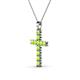 2 - Elihu Petite Peridot Cross Pendant 