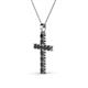 2 - Elihu Petite Black Diamond Cross Pendant 