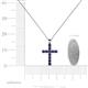 4 - Elihu Petite Blue Sapphire Cross Pendant 