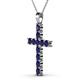 2 - Elihu Blue Sapphire Cross Pendant 