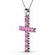2 - Elihu Pink Sapphire Cross Pendant 