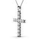 2 - Elihu White Sapphire Cross Pendant 