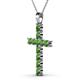 2 - Elihu Green Garnet Cross Pendant 