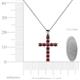 4 - Elihu Red Garnet Cross Pendant 