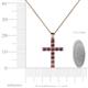4 - Elihu Rhodolite Garnet Cross Pendant 