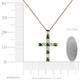 4 - Elihu Green Garnet and Diamond Cross Pendant 