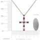 4 - Elihu Rhodolite Garnet and Diamond Cross Pendant 
