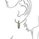 3 - Estella Green Garnet Hoop Earrings 