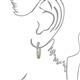 3 - Estella Aquamarine Hoop Earrings 