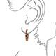 3 - Estella Red Garnet Hoop Earrings 