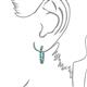 3 - Estella London Blue Topaz Hoop Earrings 