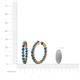 4 - Estella Blue Diamond Hoop Earrings 