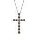 1 - Abha Petite Smoky Quartz Cross Pendant 