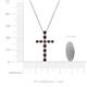 4 - Abha Petite Red Garnet Cross Pendant 