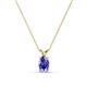 1 - Jassiel 6x4 mm Oval Cut Tanzanite Double Bail Solitaire Pendant Necklace 