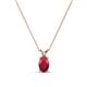 1 - Jassiel 6x4 mm Oval Cut Ruby Double Bail Solitaire Pendant Necklace 