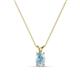 1 - Jassiel 6x4 mm Oval Cut Aquamarine Double Bail Solitaire Pendant Necklace 