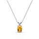 1 - Jassiel 6x4 mm Oval Cut Citrine Double Bail Solitaire Pendant Necklace 