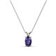 1 - Jassiel 6x4 mm Oval Cut Iolite Double Bail Solitaire Pendant Necklace 