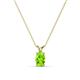 1 - Jassiel 6x4 mm Oval Cut Peridot Double Bail Solitaire Pendant Necklace 