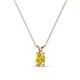 1 - Jassiel 6x4 mm Oval Cut Yellow Sapphire Double Bail Solitaire Pendant Necklace 