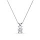 1 - Jassiel 6x4 mm Oval Cut White Sapphire Double Bail Solitaire Pendant Necklace 