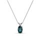 1 - Jassiel 6x4 mm Oval Cut London Blue Topaz Double Bail Solitaire Pendant Necklace 