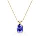 1 - Jassiel 7x5 mm Oval Cut Tanzanite Double Bail Solitaire Pendant Necklace 