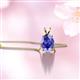 2 - Jassiel 7x5 mm Oval Cut Tanzanite Double Bail Solitaire Pendant Necklace 