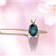 2 - Jassiel 7x5 mm Oval Cut London Blue Topaz Double Bail Solitaire Pendant Necklace 