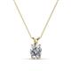 1 - Jassiel 7x5 mm Oval Cut Diamond Double Bail Solitaire Pendant Necklace 