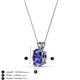 3 - Jassiel 7x5 mm Oval Cut Tanzanite Double Bail Solitaire Pendant Necklace 