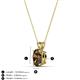 3 - Jassiel 7x5 mm Oval Cut Smoky Quartz Double Bail Solitaire Pendant Necklace 