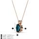 3 - Jassiel 7x5 mm Oval Cut London Blue Topaz Double Bail Solitaire Pendant Necklace 