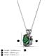 3 - Jassiel 7x5 mm Oval Cut Lab Created Alexandrite Double Bail Solitaire Pendant Necklace 