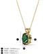 3 - Jassiel 7x5 mm Oval Cut Lab Created Alexandrite Double Bail Solitaire Pendant Necklace 