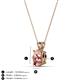 3 - Jassiel 7x5 mm Oval Cut Morganite Double Bail Solitaire Pendant Necklace 