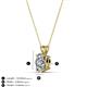 3 - Jassiel 7x5 mm Oval Cut Diamond Double Bail Solitaire Pendant Necklace 