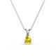 1 - Jassiel 6x4 mm Pear Cut Yellow Sapphire Double Bail Solitaire Pendant Necklace 