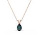 1 - Jassiel 6x4 mm Pear Cut London Blue Topaz Double Bail Solitaire Pendant Necklace 