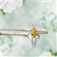 2 - Jassiel 6x4 mm Pear Cut Citrine Double Bail Solitaire Pendant Necklace 