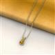 2 - Jassiel 7x5 mm Pear Cut Citrine Double Bail Solitaire Pendant Necklace 