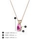 3 - Jassiel 6x4 mm Pear Cut Pink Sapphire Double Bail Solitaire Pendant Necklace 