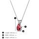 3 - Jassiel 6x4 mm Pear Cut Ruby Double Bail Solitaire Pendant Necklace 