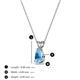 3 - Jassiel 6x4 mm Pear Cut Blue Topaz Double Bail Solitaire Pendant Necklace 