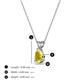 3 - Jassiel 6x4 mm Pear Cut Yellow Sapphire Double Bail Solitaire Pendant Necklace 