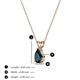 3 - Jassiel 6x4 mm Pear Cut London Blue Topaz Double Bail Solitaire Pendant Necklace 